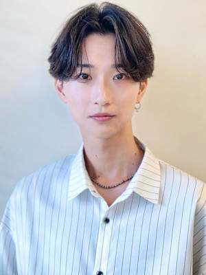 細束センターパート【福岡/天神/くせ毛カット/メンズカット】