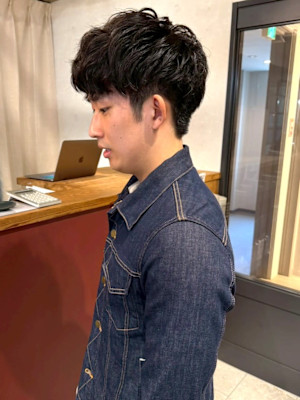 メンズカット 眉カット マッシュ ツーブロック 刈り上げ