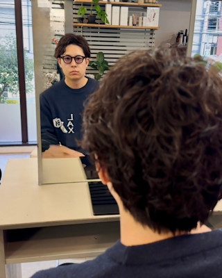 メンズアップバングパーマ★