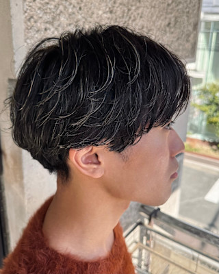 メンズメッシュ×フェザーパーマ★