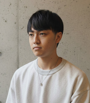 マッシュ×縮毛矯正スタイル