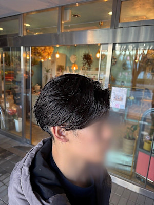 メンズ毛流れニュアンスパーマ