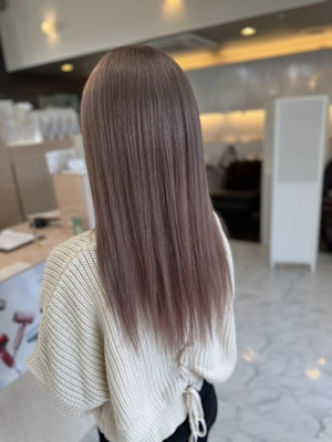 ミルクティーカラー／ダブルカラー／ブリーチ