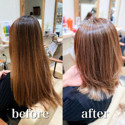 白髪ぼかし細めハイライト30代40代50代グレージュ 