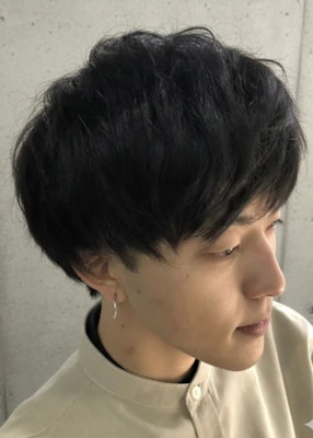 ツーブロ　マッシュ系ボブ