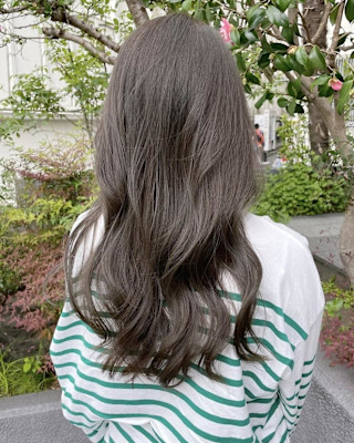 ダークアッシュ/韓国巻き/ミディアムレイヤー