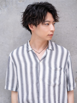 20代・30代_ラフパーマ風メンズヘア