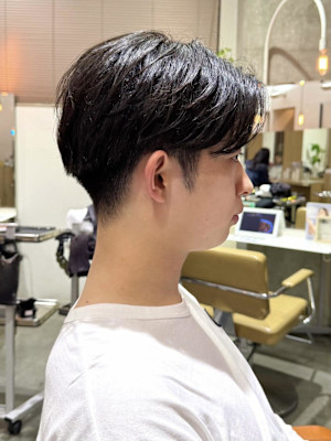 刈り上げセンターパート 森