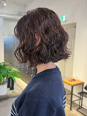 ミディアムボブ顔周りレイヤー大人ガーリー _ba574481