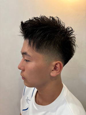 ツーブロック×立体ショート