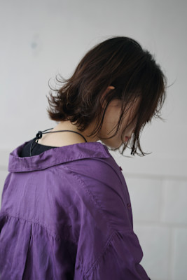 ニュアンスパーマのミディアムボブ