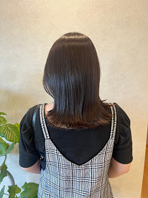 くびれヘア×ラベンダーブラウン