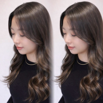 透明感爆誕オリーブベージュカラー