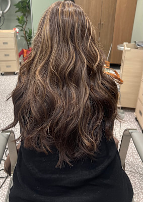 海外風ハイライトロングレイヤー