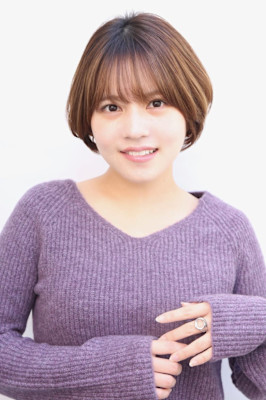 簡単スタイリング前下がりショートボブ