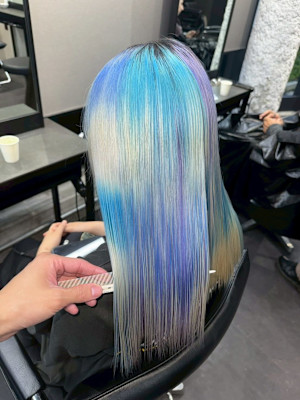 オーダーメイド　デザインカラー　ケアブリーチカラー　ウルフ