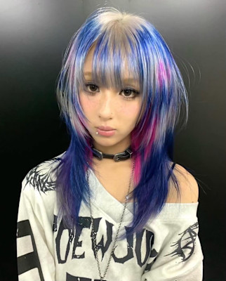 オーダーメイド　デザインカラー　ケアブリーチカラー　ウルフ