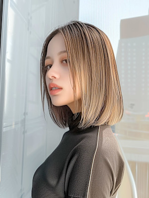 乾かしたらまとまる楽ちんボブ