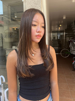 レイヤーカット韓国風