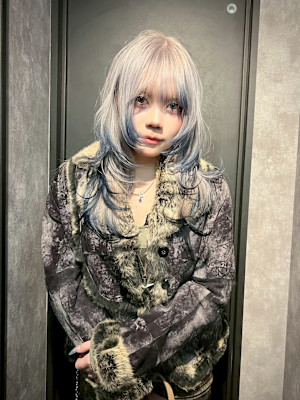 エンドカラー　デザインカラー　ケアブリーチカラー　ウルフ