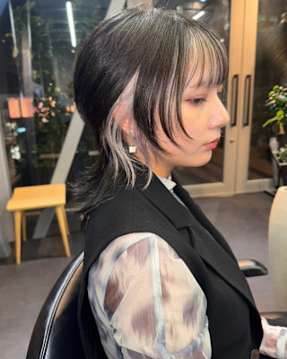 オーダーメイド　デザインカラー　ケアブリーチカラー　ウルフ