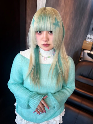 オーダーメイド　デザインカラー　ケアブリーチカラー　ウルフ