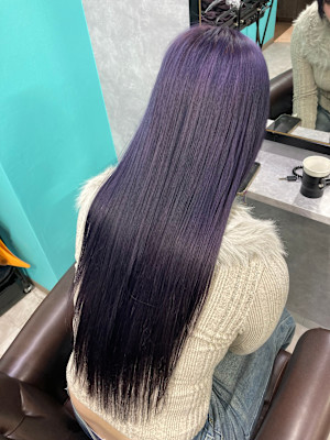 色落ちまで綺麗なパープルカラー