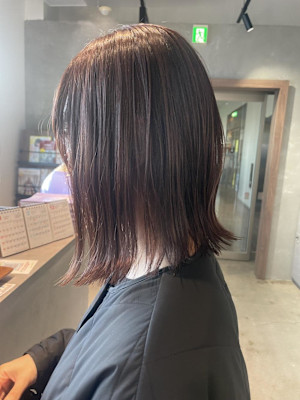 外ハネ/ミディアム/ラベージュ