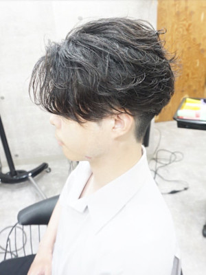 メンズカット/フェザーパーマ