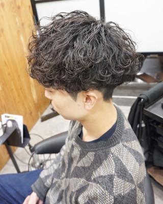 メンズカット/波巻きパーマ