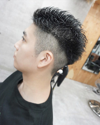 メンズカット/フェザーパーマ