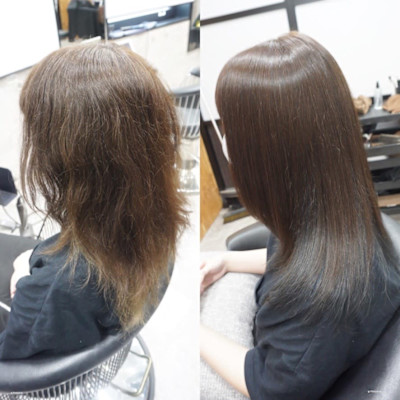 髪質改善縮毛矯正スタイル