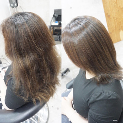 髪質改善縮毛矯正スタイル
