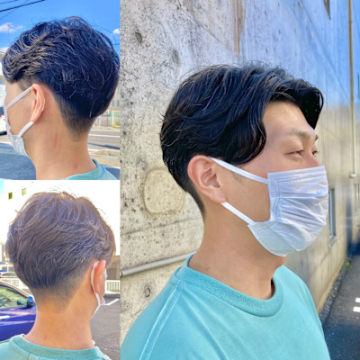 2ブロックセンターパートスタイル