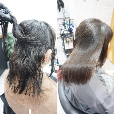髪質改善縮毛矯正スタイル
