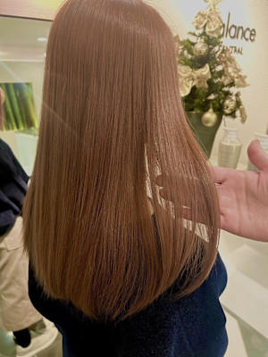 オレンジベージュ/ハイライト