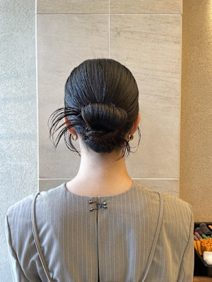 ヘアアレンジ/ヘアセット/カチモリ/編みおろし/シニヨン　