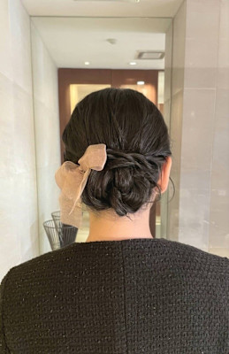 ヘアアレンジ/ヘアセット/カチモリ/編みおろし/シニヨン　