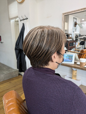 カット+白髪ぼかしカラー(ブリーチなし)