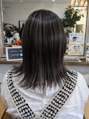 白髪ぼかしハイライト