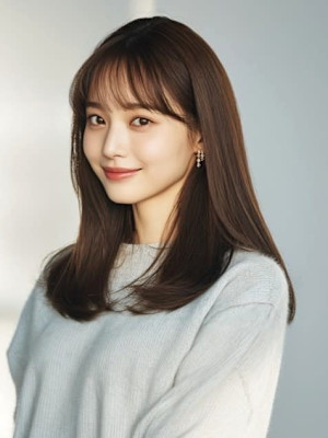 マロンベージュ 髪質改善トリートメント ツヤ髪 セミロング