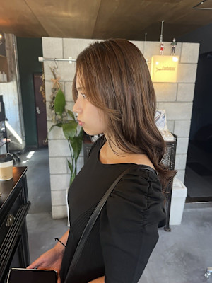 ロング × ベージュ