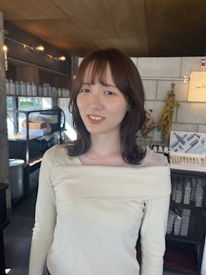 レイヤー×ベージュカラー