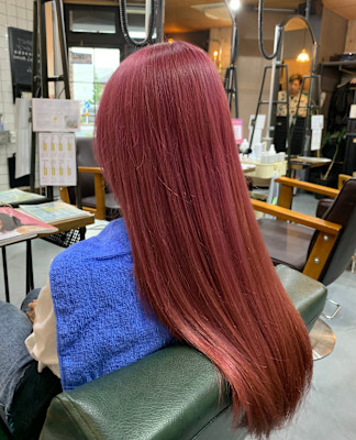 ロング×ピンク