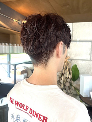 メンズカット×レッドブラウン