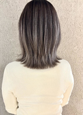 バレイヤージュ履歴ピンクベージュ