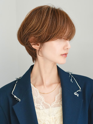前下がりショート・ボブ/絶壁解消/前髪あり/40代/30代