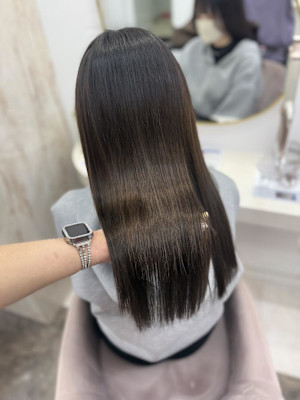 黒髪カタログ/クラゲヘアー/オリーブグレー/ココアベージュ