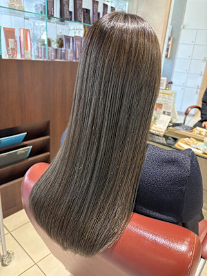 艶々ハイライトグレージュカラー