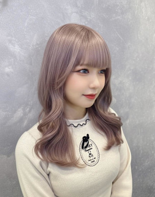 オリーブグレ／小顔に見せるヘア／ココアベージュ／黒髪カタログ